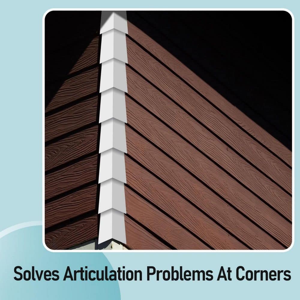 Laybus 8 in. White Aluminum Siding Corner Caps (16-Pack) – Exterior Trim for Mobile Homes, Houses, Sheds (2)