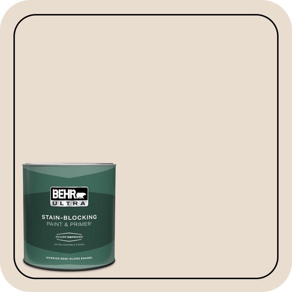 BEHR ULTRA 1 qt. #W-F-220 Cinnamon Cake Extra Durable Semi-Gloss Enamel Interior Paint & Primer