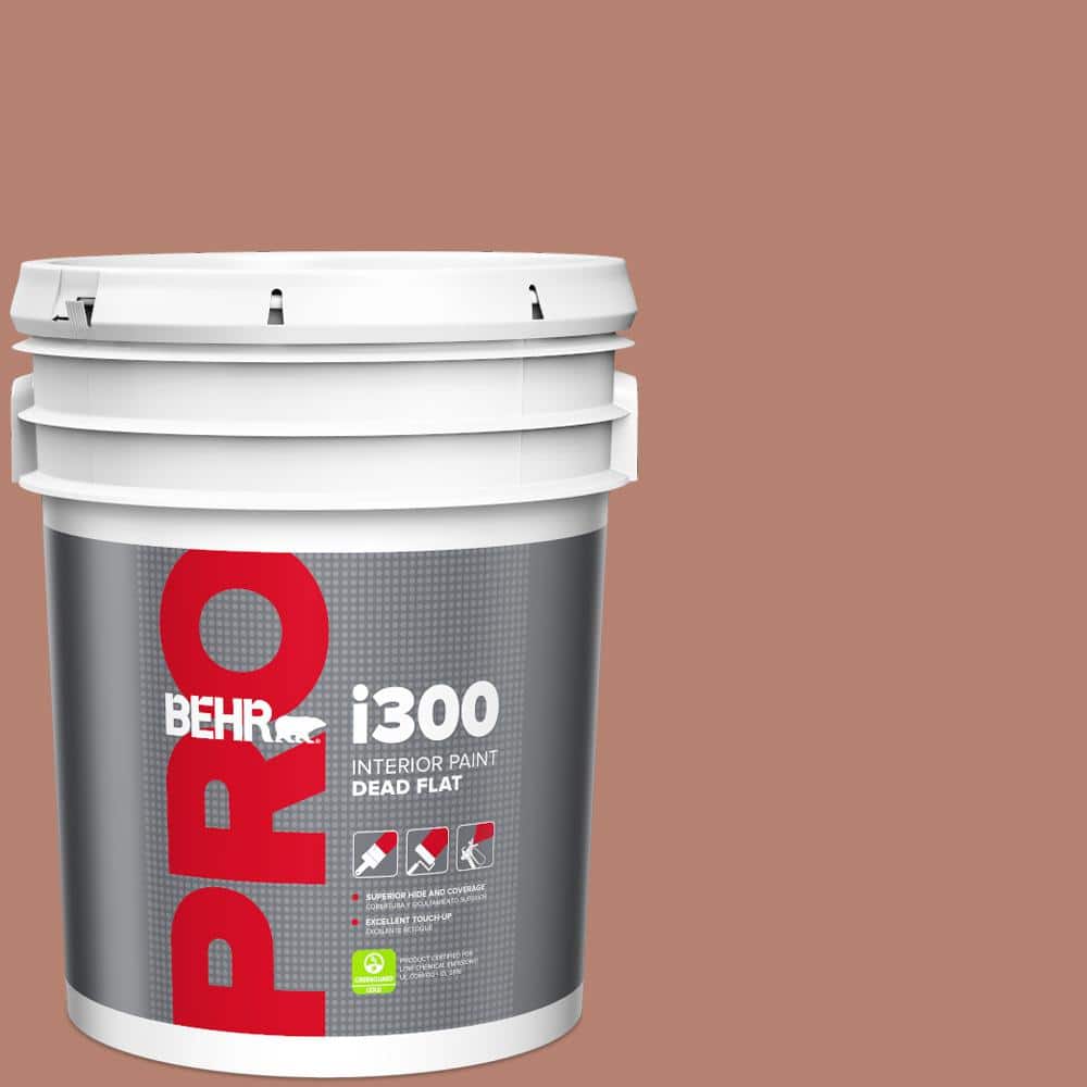 BEHR PRO 5 gal. #S180-5 Auburn Glaze Dead Flat Interior Paint