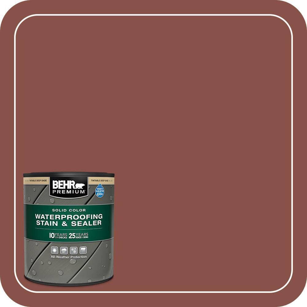 BEHR PREMIUM 1 qt. #PPU2-18 Spice Solid Color Waterproofing Exterior Wood Stain and Sealer (1)