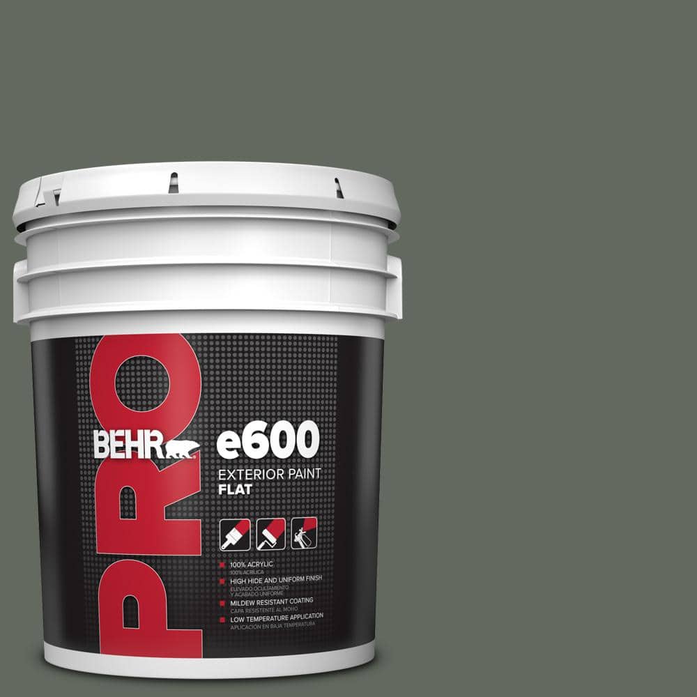 BEHR PRO 5 gal. #N410-6 Pinecone Hill Flat Exterior Paint