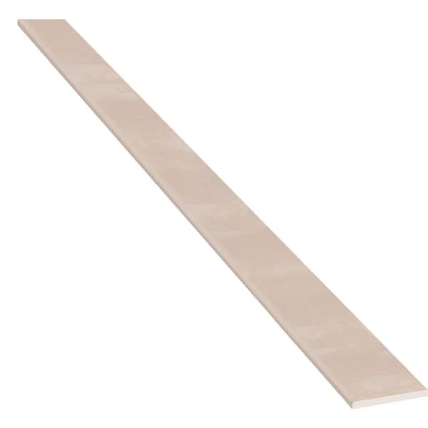 MSI White Single Beveled 6 in. x 37 in. Polished Engineered Marble Threshold Tile (3.08 lin. ft. /Each)
