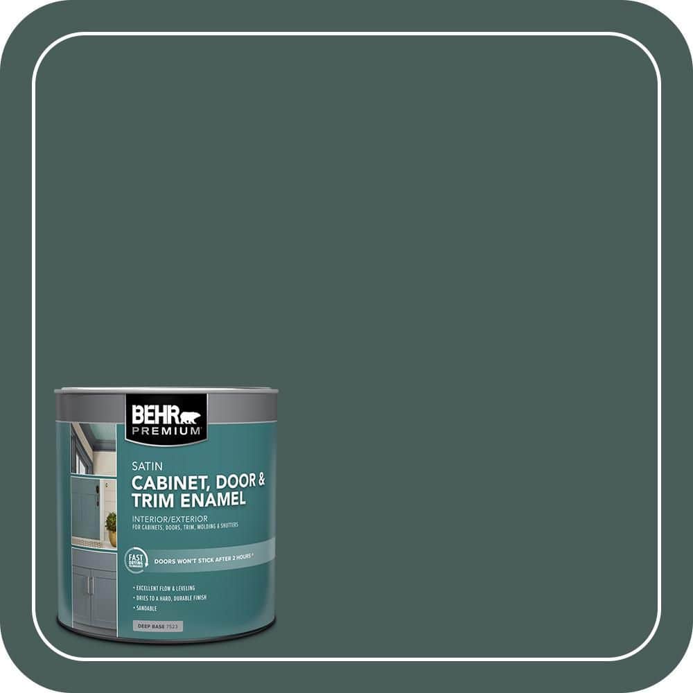 BEHR PREMIUM 1 qt. #N430-7 Silken Pine Satin Enamel Interior/Exterior Cabinet, Door & Trim Paint