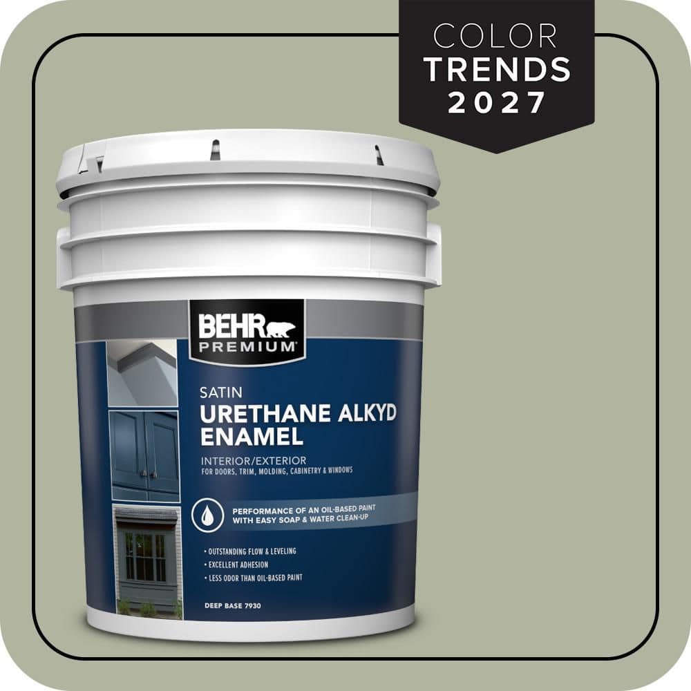 BEHR PREMIUM 5 gal. #PPU11-09 Environmental Urethane Alkyd Satin Enamel Interior/Exterior Paint