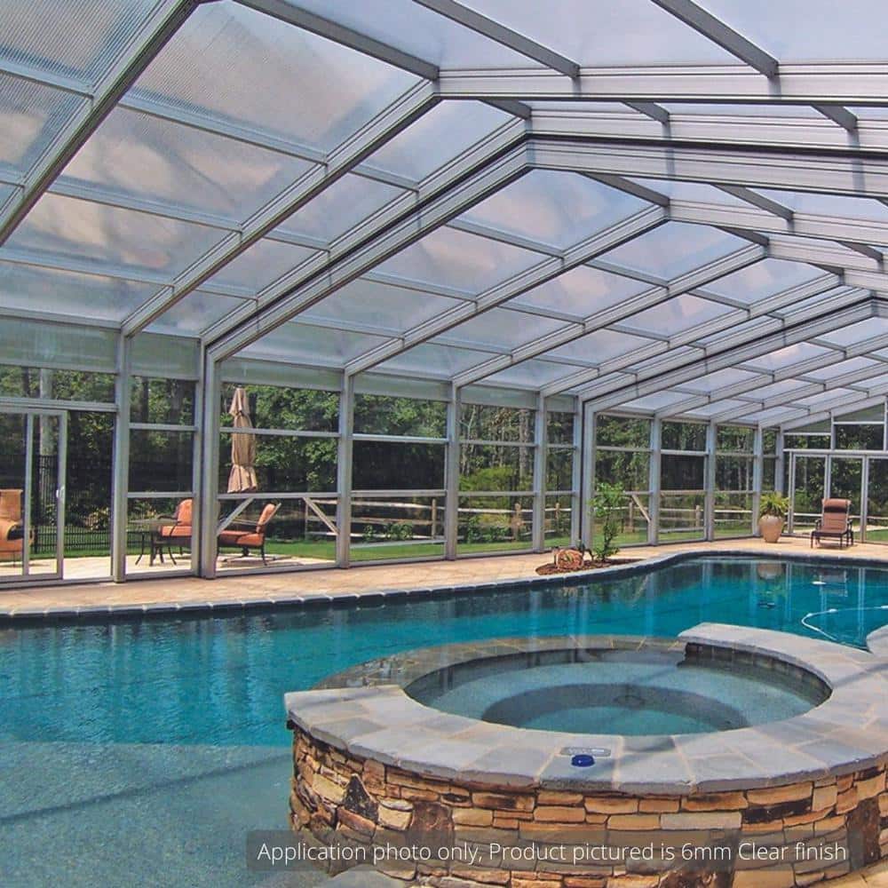 LEXAN Thermoclear 48 in. x 96 in. x 1/4 in. (6mm) Clear Multiwall Polycarbonate Sheet (4)