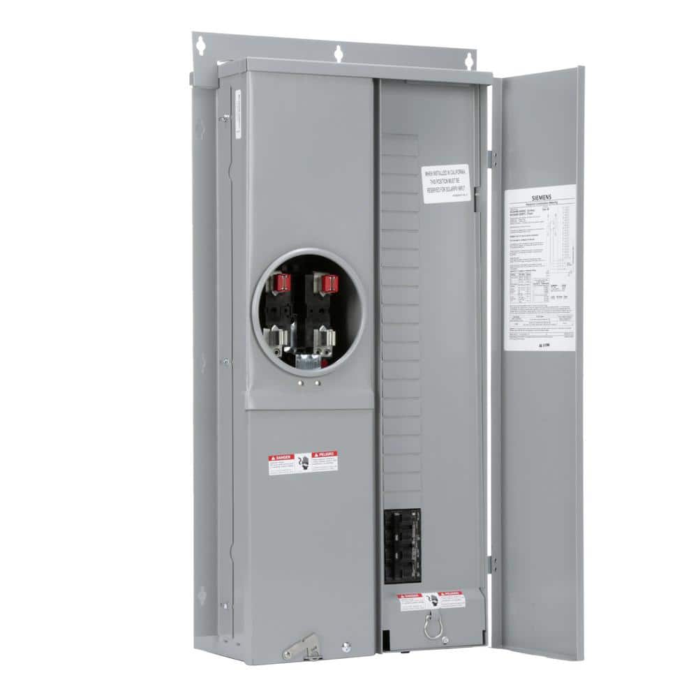 Siemens 200 Amp 20-Space 40-Circuit Overhead/Underground Flush Meter Combo Load Center (4)