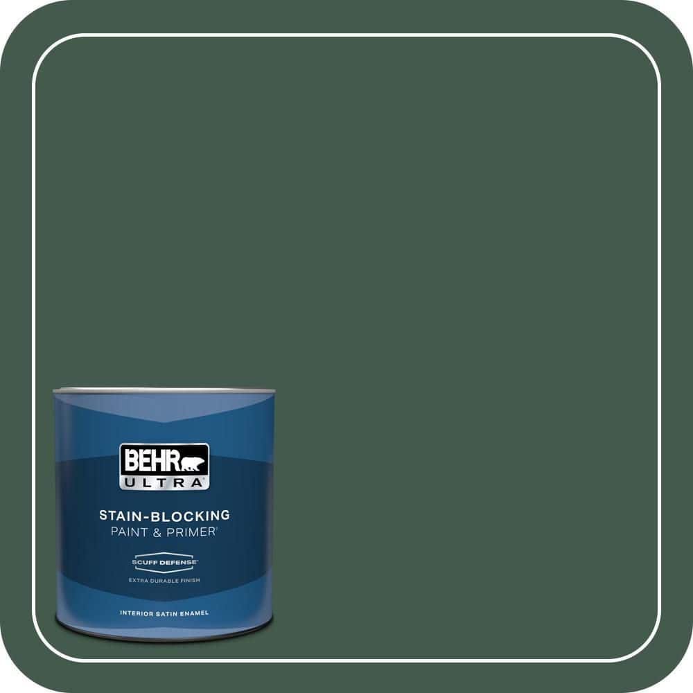 BEHR ULTRA 1 qt. #QE-40 Alpine Extra Durable Satin Enamel Interior Paint & Primer