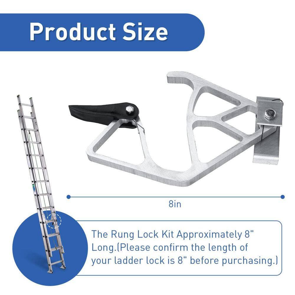 Helhom Aluminum Extension Ladder Locks for 24 ft. 28 ft. 32 ft. Extension Ladders, Replacement Part for 28-11 Rung Lock Kit (3)