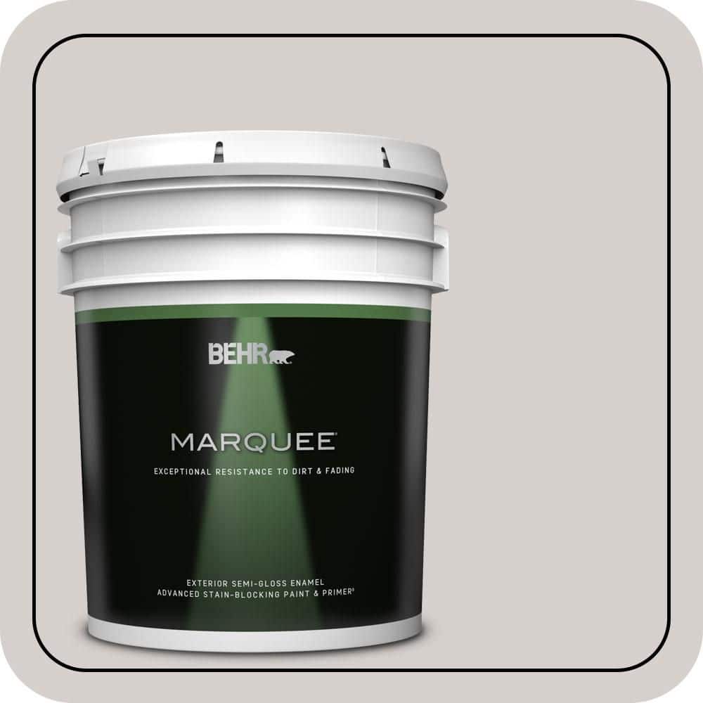 BEHR MARQUEE 5 Gal. #N140-1A Soft Lilac Semi-Gloss Enamel Exterior Paint and Primer