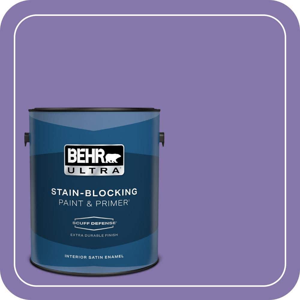 BEHR ULTRA 1 gal. #640B-6 Grape Parfait Extra Durable Satin Enamel Interior Paint & Primer
