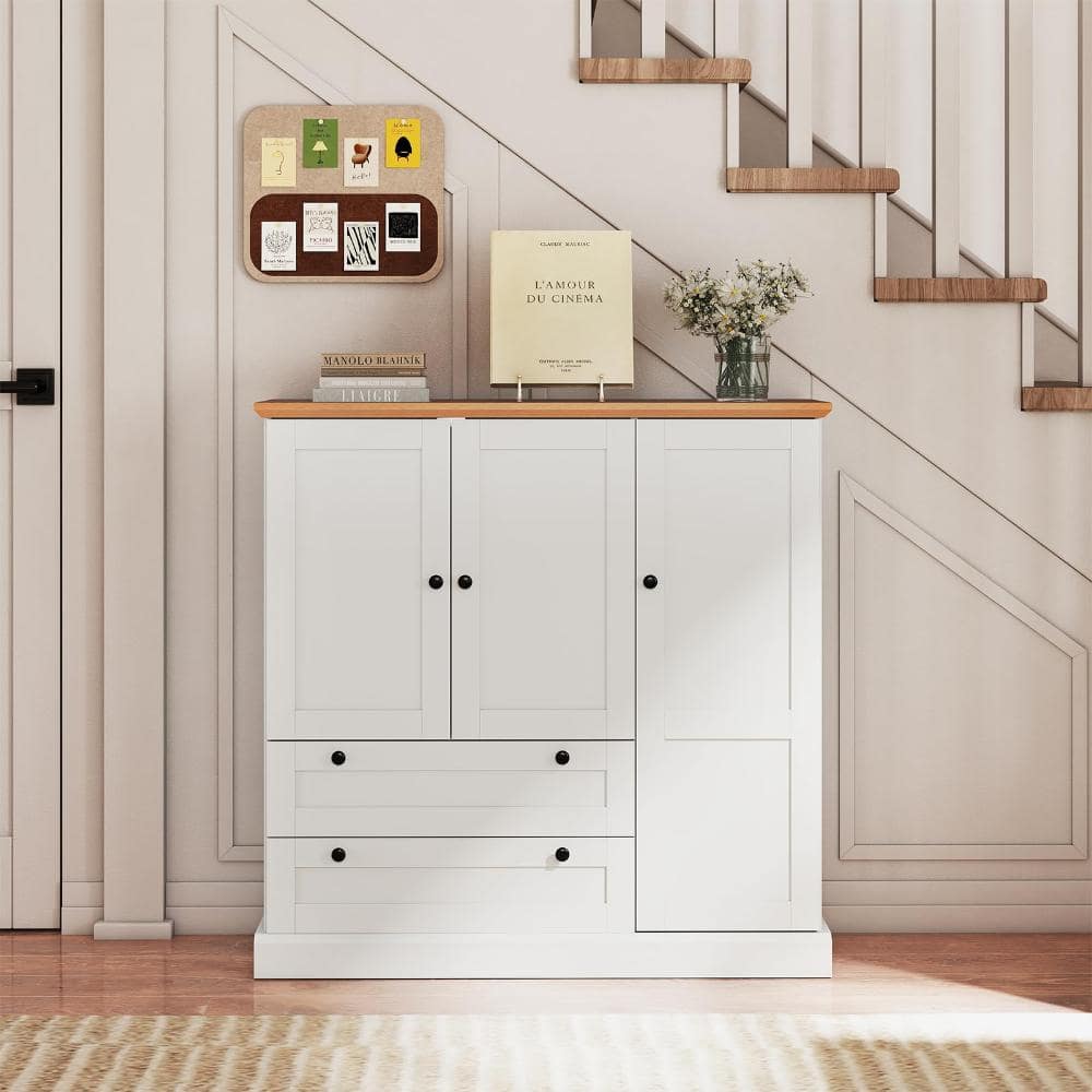 Volenca 47.5" Freestanding Kitchen Storage Cabinet with 3 Doors and 2 Large Drawers (3)