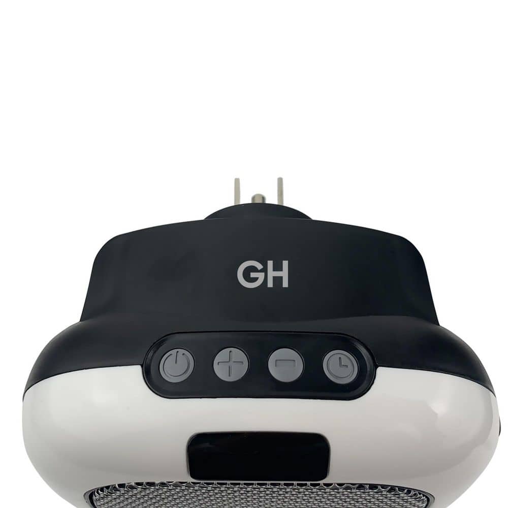 GOOD HOUSEKEEPING 750-Watt 5 in. Plugin Wall Mount Ceramic Electric Spaceheater Adjustable Thermostat Timer and Overheat Safety Protection (2)