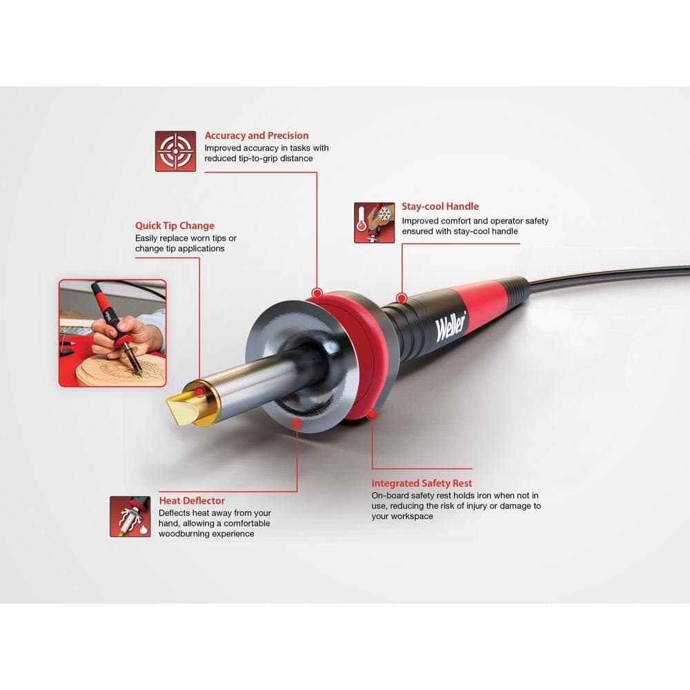 Weller 25-Watt/120-Volt Corded Woodburning Soldering Iron Kit (15-Piece) (2)