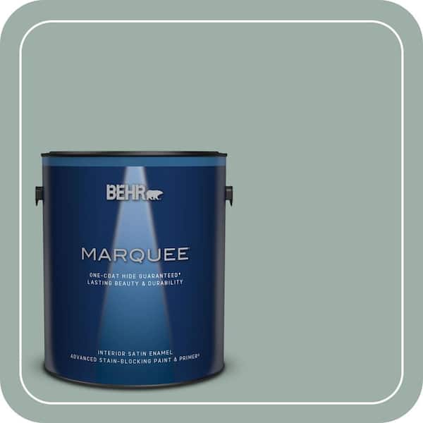 BEHR PREMIUM PLUS 1 gal. Home Decorators Collection #HDC-CT-22 Aged Jade Semi-Gloss Enamel Low Odor Interior Paint & Primer (2)