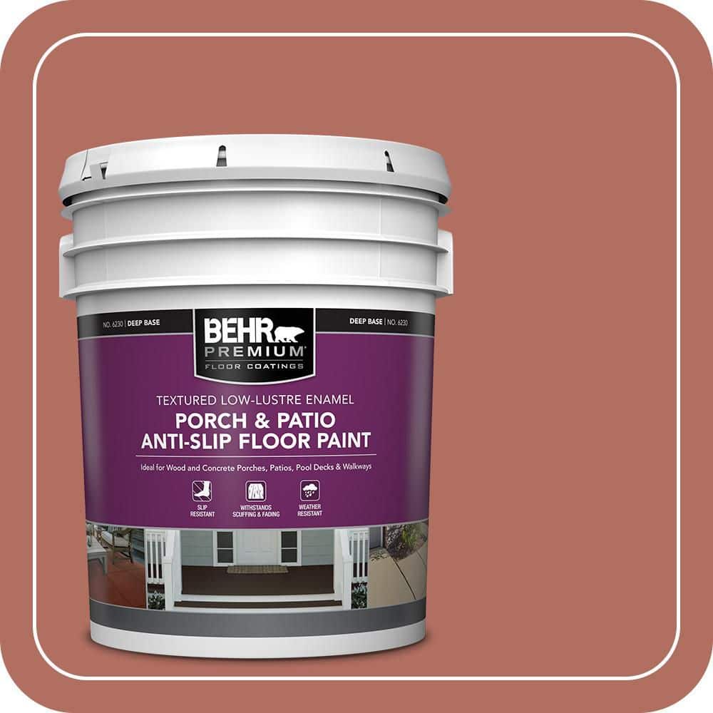 BEHR PREMIUM 5 gal. #PPU2-12 Terra Cotta Urn Textured Low-Lustre Enamel Interior/Exterior Porch and Patio Anti-Slip Floor Paint
