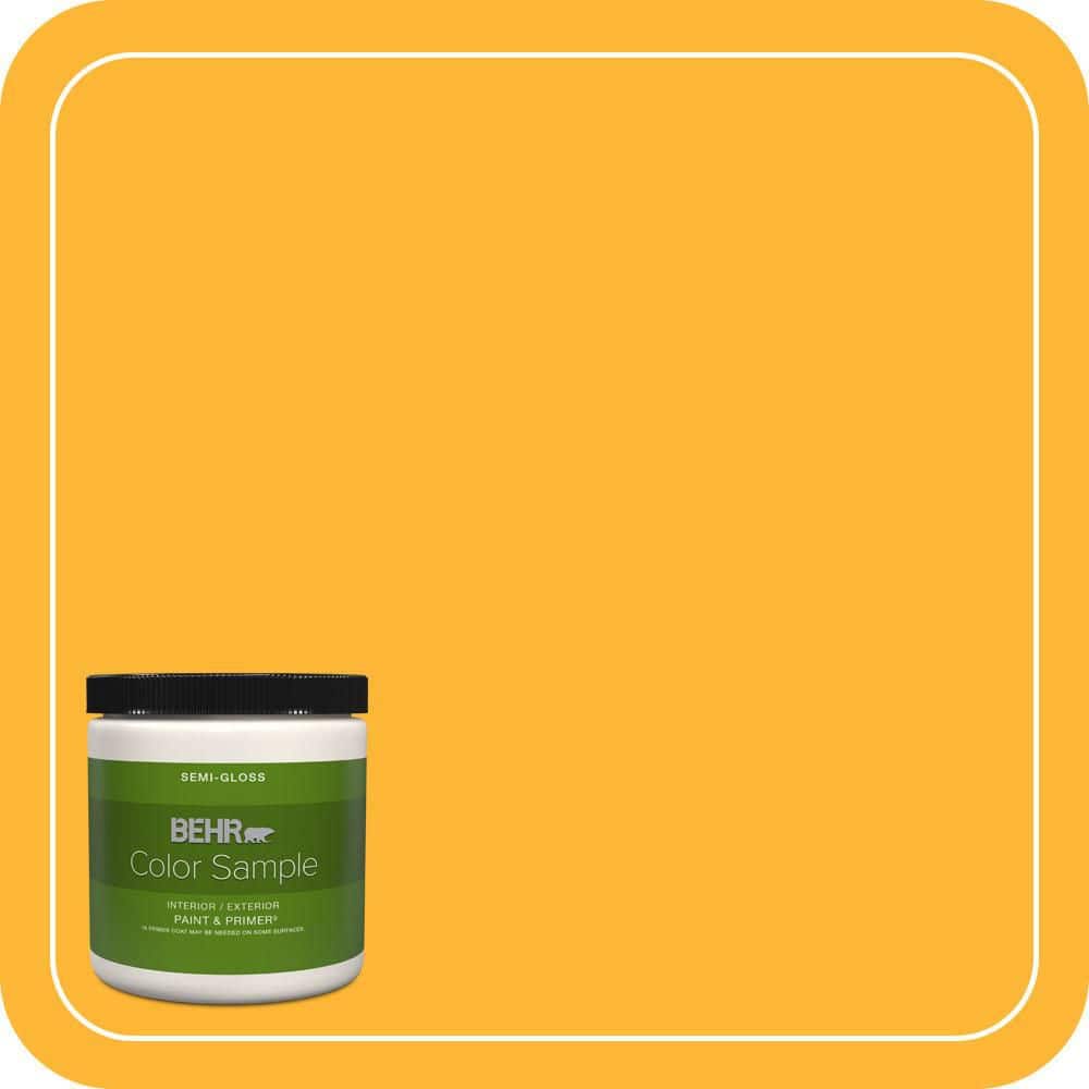 BEHR PREMIUM PLUS 8 oz. #P270-6 Soft Boiled Semi-Gloss Interior/Exterior Paint & Primer Color Sample