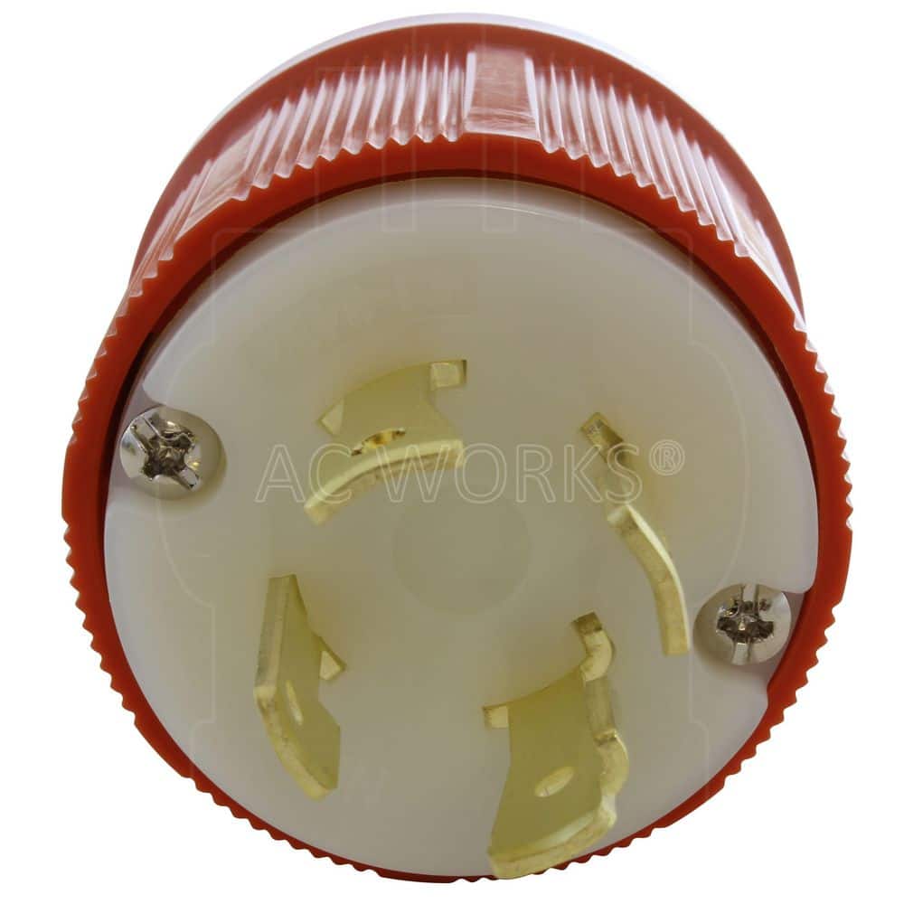 AC WORKS NEMA L16-30P 3-Phase 30A 480-Volt 4-Prong Locking Male Plug with UL, C-UL Approval (3)