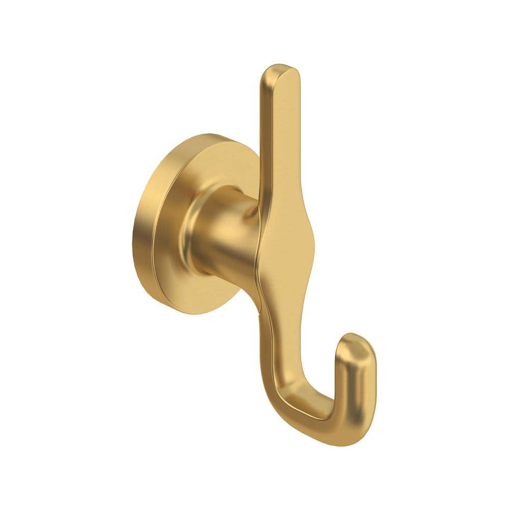 American Standard Studio S J-Hook Double Robe/Towel Hook in Brushed Gold (1)