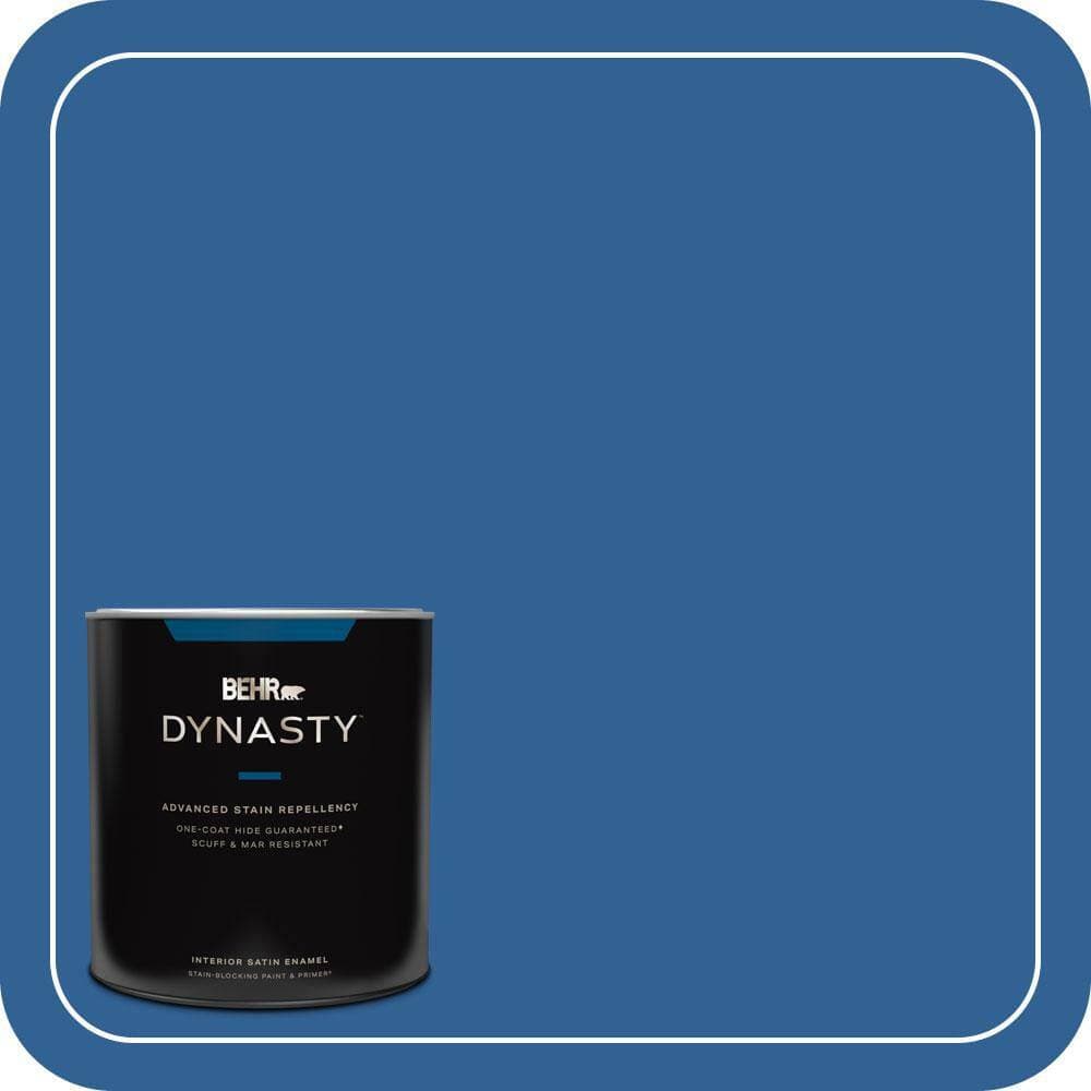 BEHR DYNASTY 1 qt. #S-G-580 Running Water Satin Enamel Interior Stain-Blocking Paint & Primer