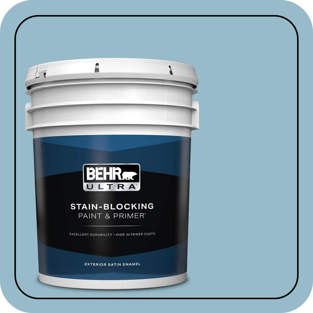 BEHR ULTRA 5 gal. #S480-3 Sydney Harbour Satin Enamel Exterior Paint & Primer