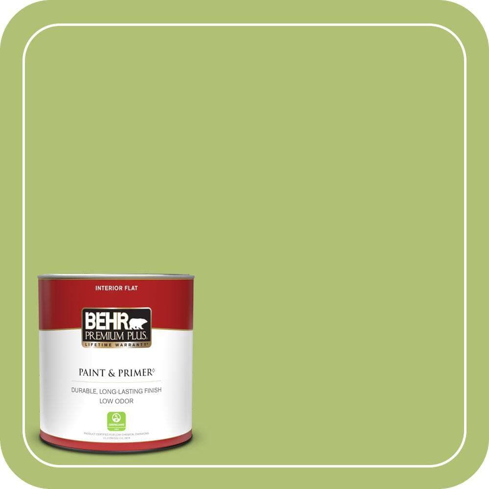 BEHR PREMIUM PLUS #HDC-SM14-5 Lavish Lime Interior/Exterior Paint & Primer Color Sample