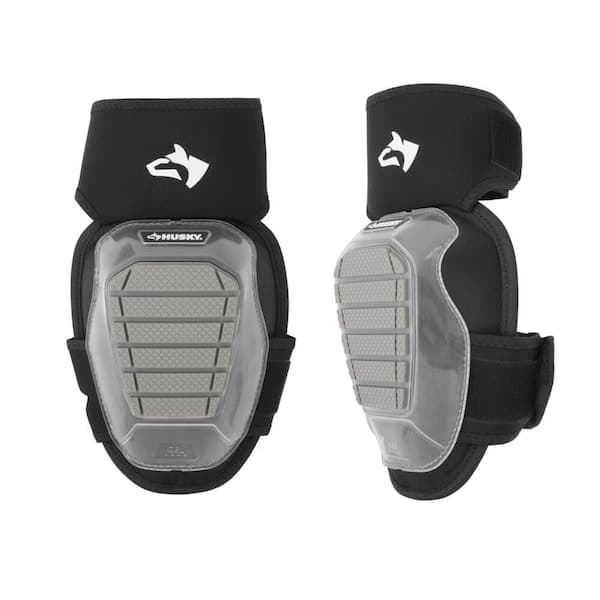 Husky Gray Gel Soft Cap Neoprene Hinge Knee Pad with Adjustable Straps