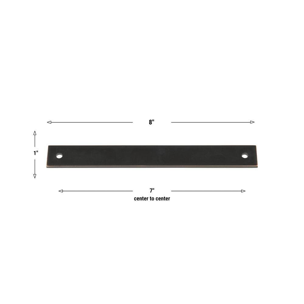GLIDERITE 8 in. Squared Cabinet Backplate 7 in. Center to Center, 8342-178-ORB (2)