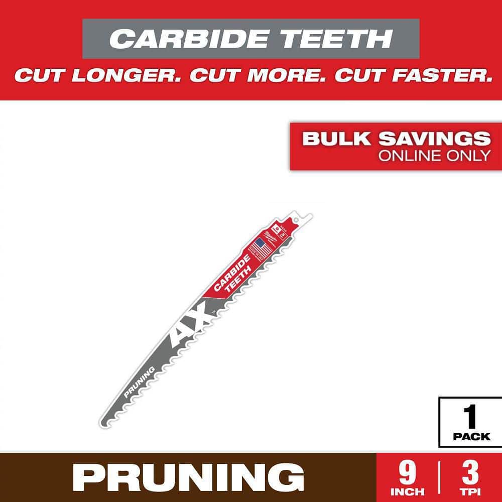 Milwaukee TPI Pruning Teeth Cutting SAWZALL Reciprocating Saw