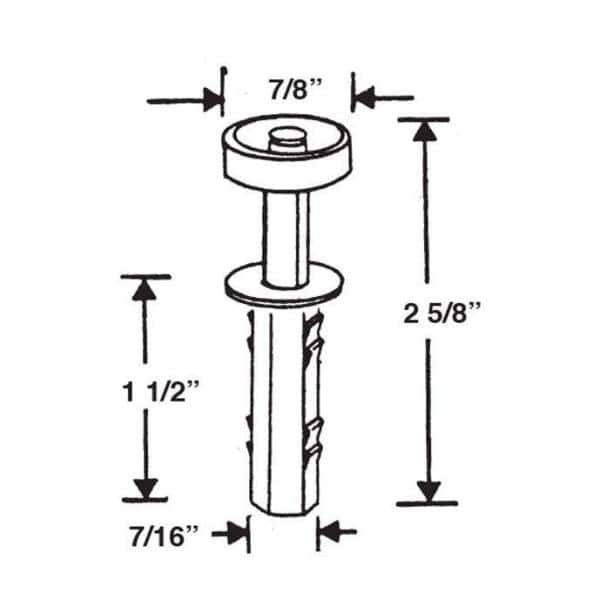 Barton Kramer 7/8 in. Wheel Guide for Bi-Fold Doors (2)