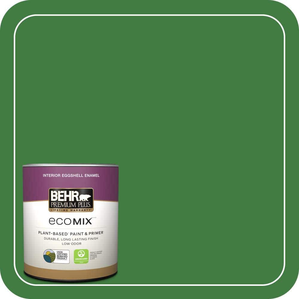 BEHR PREMIUM PLUS 1 qt. #M390-7 Hills of Ireland Eggshell Enamel EcoMix Plant-Based Interior Paint & Primer (1)