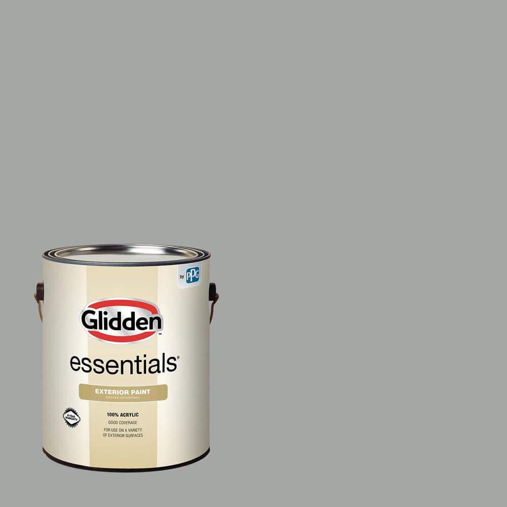 Glidden Essentials 1 gal. PPG1010-4 Stepping Stone Flat Exterior Paint