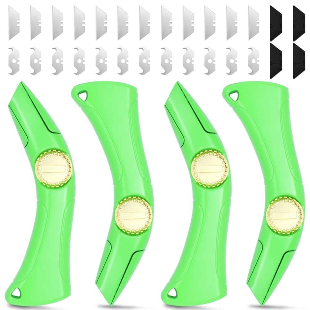 Unbranded Heavy-Duty Roofing Shark Knife Set 6 Fixed Blades with Storage Box for Cutting Drywall Duct Carpet 4 Pack (1)