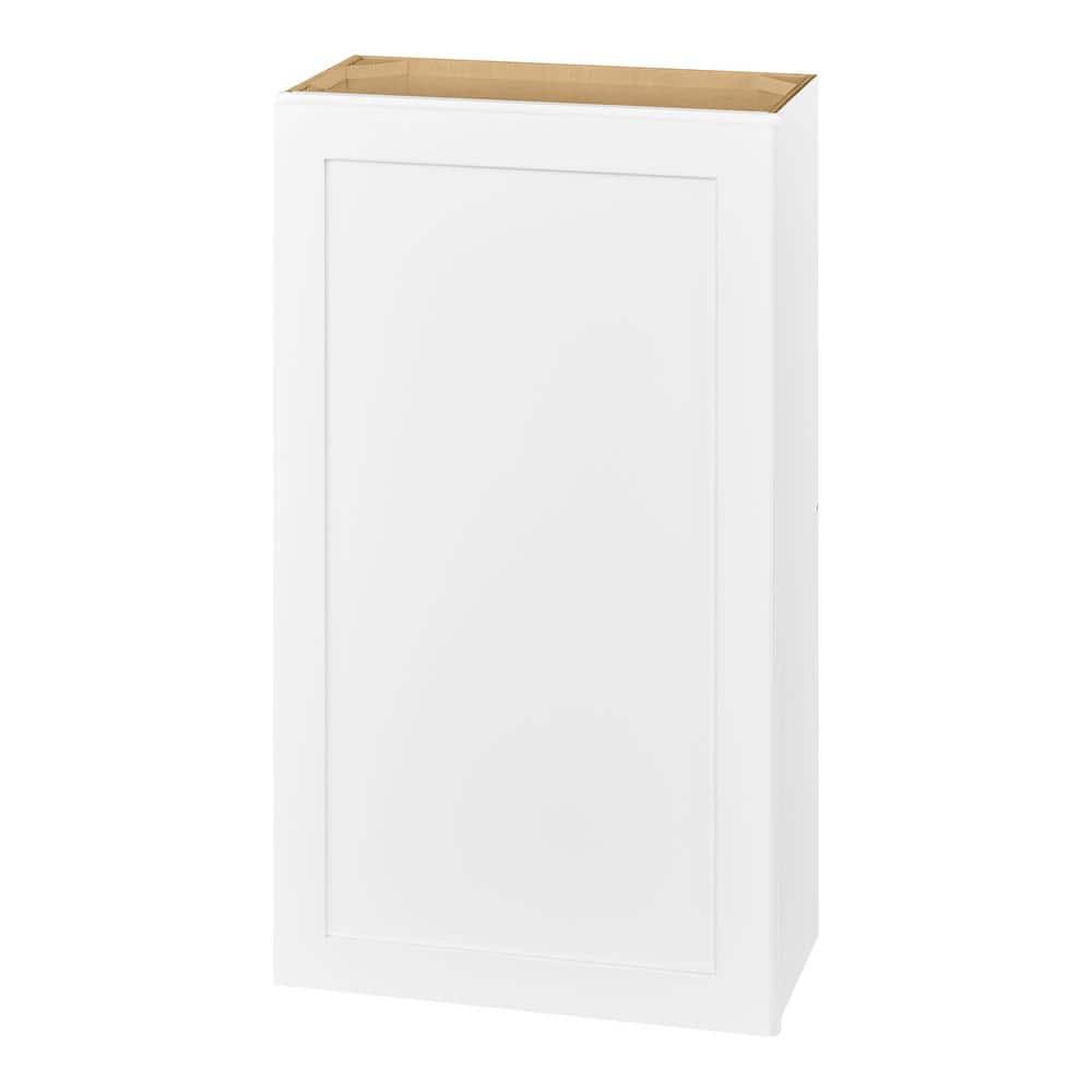 Hampton Bay Avondale 24 in. W x 12 in. D x 42 in. H Ready to Assemble Plywood Shaker Wall Kitchen Cabinet in Alpine White