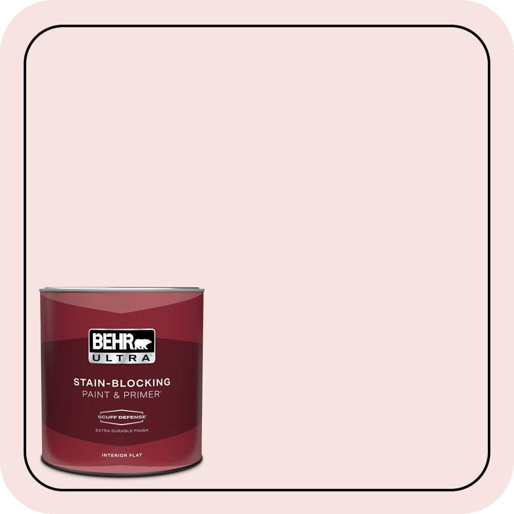 BEHR ULTRA 1 qt. #RD-W02 Candy Floss Extra Durable Flat Interior Paint & Primer (1)