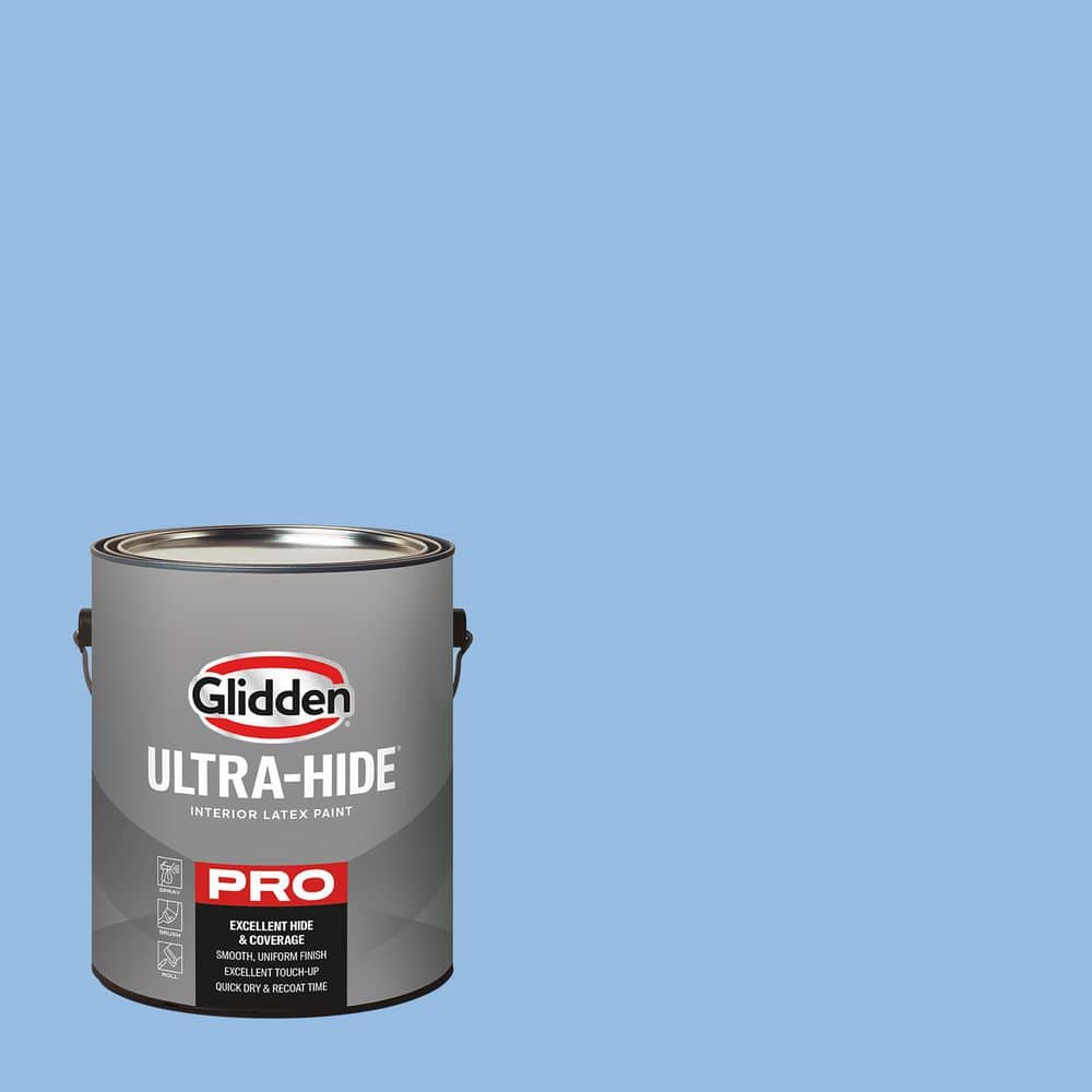 Glidden Ultra-Hide 1 gal. PPG1242-3 Viva La Bleu Semi-Gloss Interior Paint