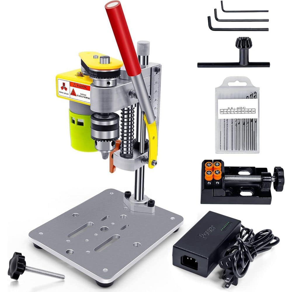 Afoxsos Compact Metal Mini Drill Press Portable Electric Drilling Machine CNC Motor B10 Chuck for Jewelry Cable Railing Sytem (1)