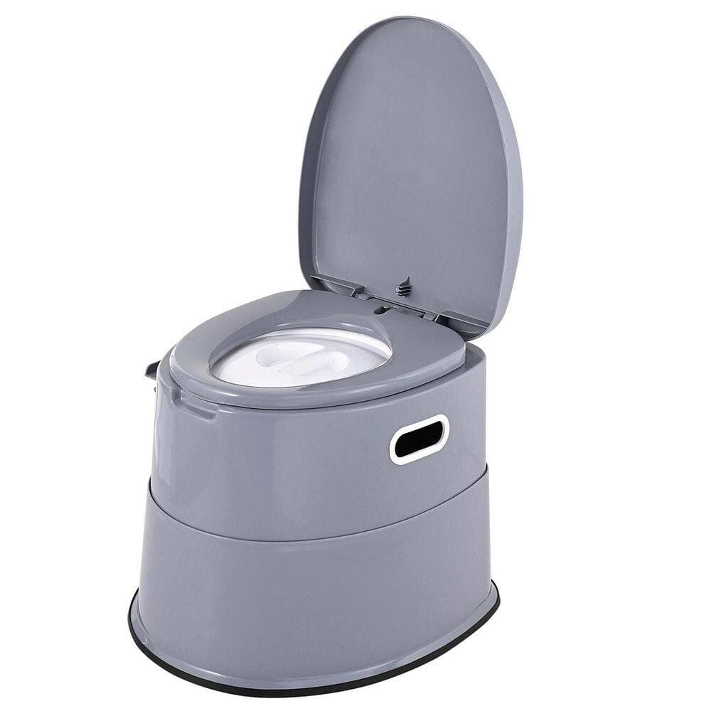 Unbranded Non-Electric Portable Waterless Toilet, Porta Potty with 1.3 gal. Detachable Inner Bucket and Removable Paper Holder (3)