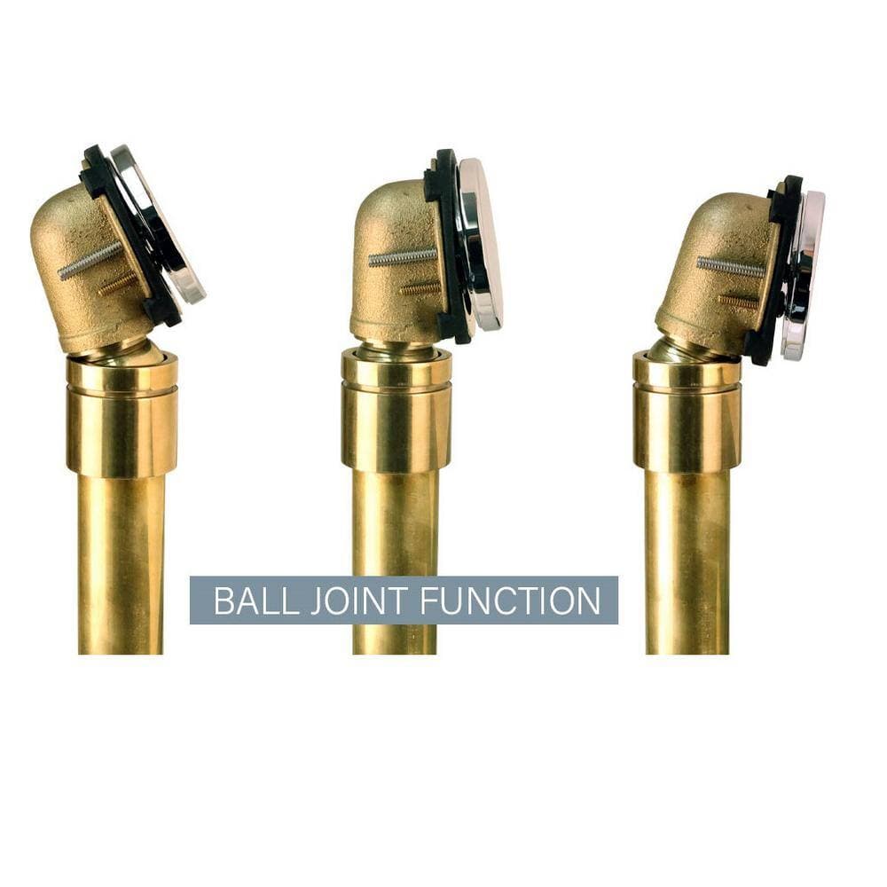 Westbrass Illusionary Fully Finished for Exposed Installations Ball Joint Overflow with ADA Approved Tip-Toe Drain (3)