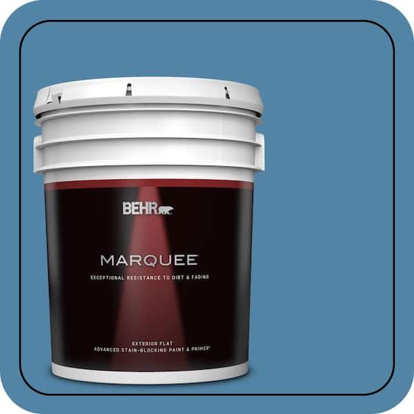 BEHR MARQUEE 5 gal. #M500-4 Hemisphere Flat Exterior Paint & Primer (2)