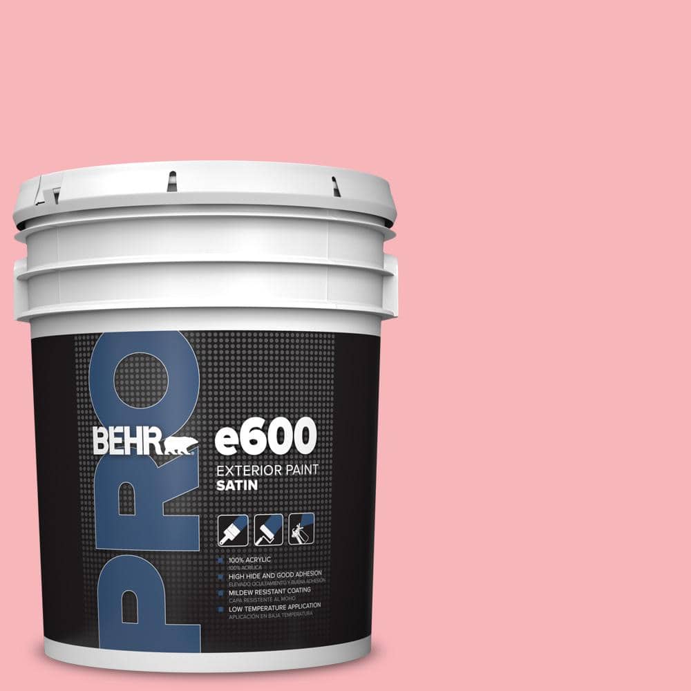 BEHR PRO 5 gal. #130A-3 Ballerina Pink Satin Exterior Paint