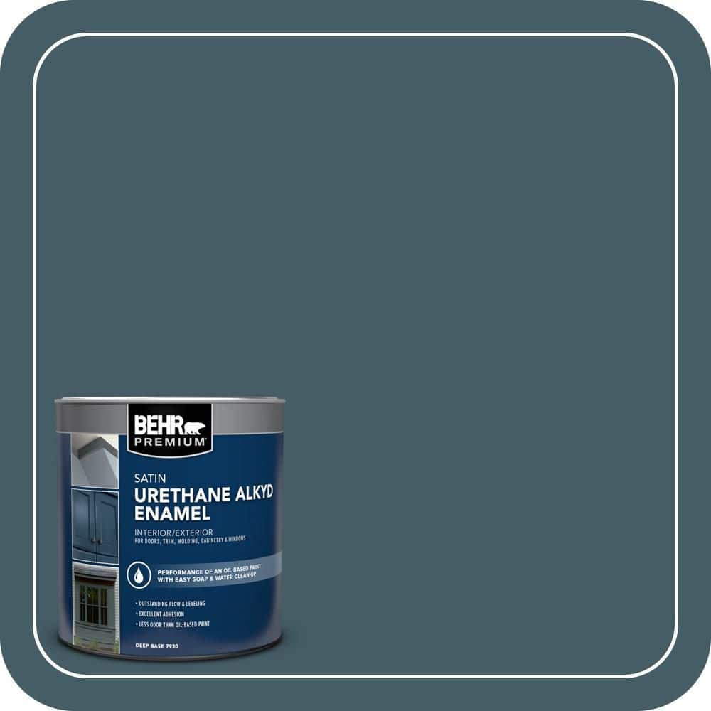BEHR PREMIUM 1 qt. #PPU13-19 Observatory Satin Enamel Urethane Alkyd Interior/Exterior Paint