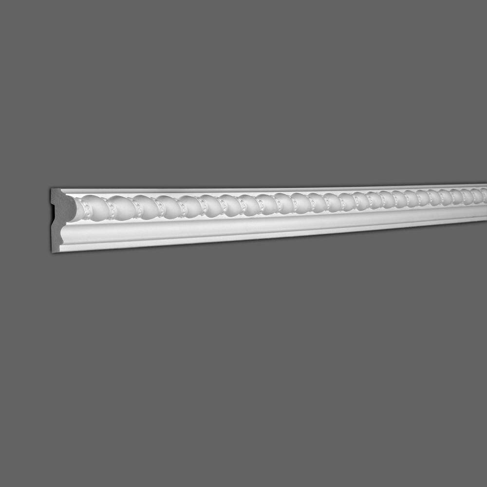 American Pro Decor 2 in. x 7/8 in. x 96 in. Rope and Beads Polyurethane Panel Moulding Pro Pack 32 LF (4-Pack) (2)
