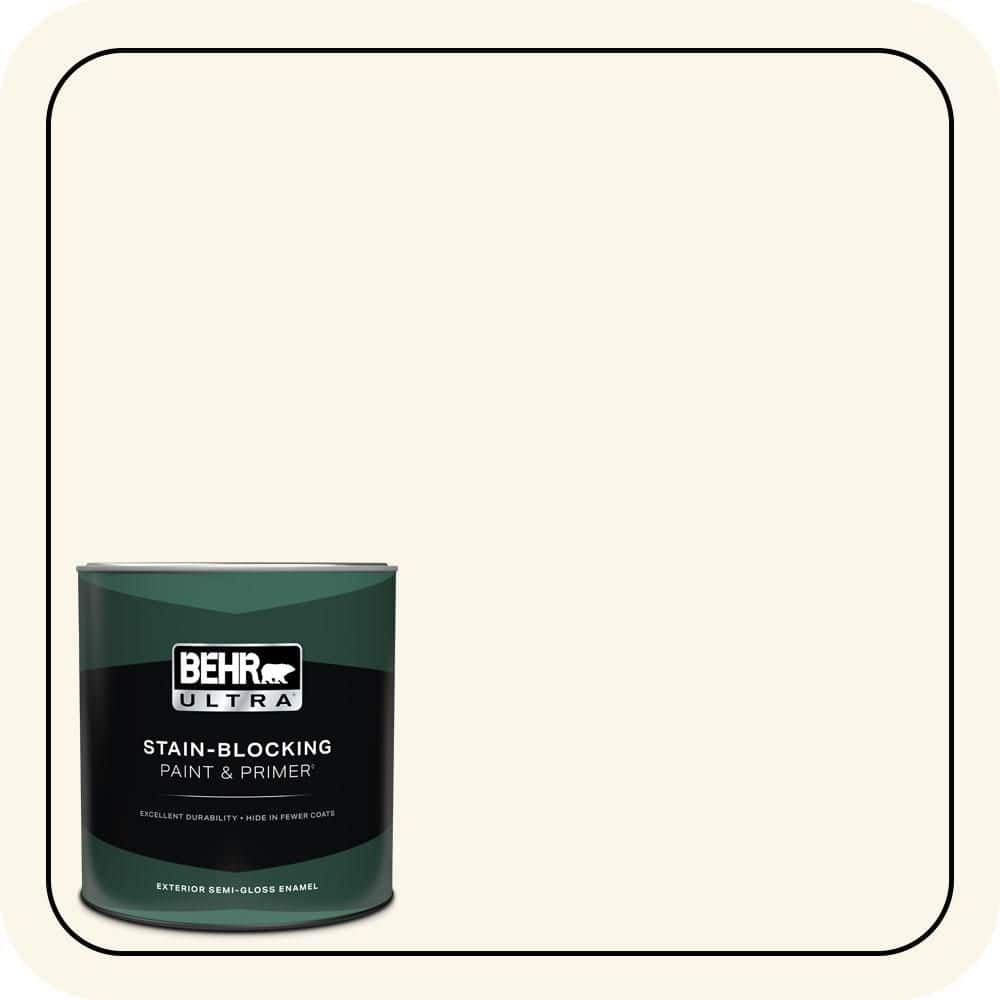 BEHR ULTRA 1 qt. #PWN-30 Clear Moon Semi-Gloss Enamel Exterior Paint & Primer