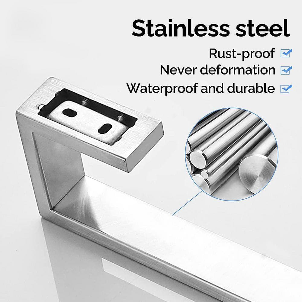 ATKING Wall Mounted 2-Piece Bath Hardware Set with Hand Towel Holder Toilet Paper Holder in Stainless Steel Brushed Nickel (3)