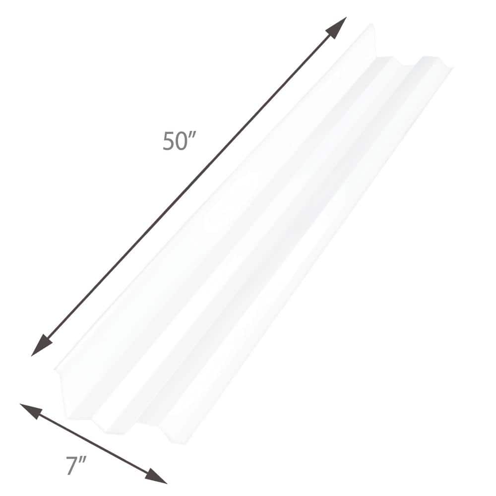 Suntuf 4 ft. Polycarbonate Side Ridge Flashing in Clear (3)