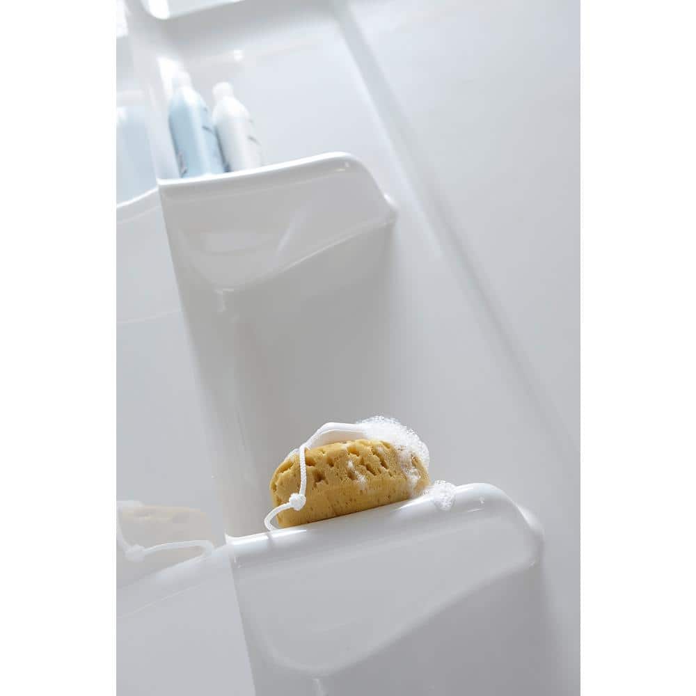 Sterling Ensemble Alcove 60 in. x 30 in. x 55 in. Fixed 3-Piece Direct-to-Stud Tub Surround in White (2)
