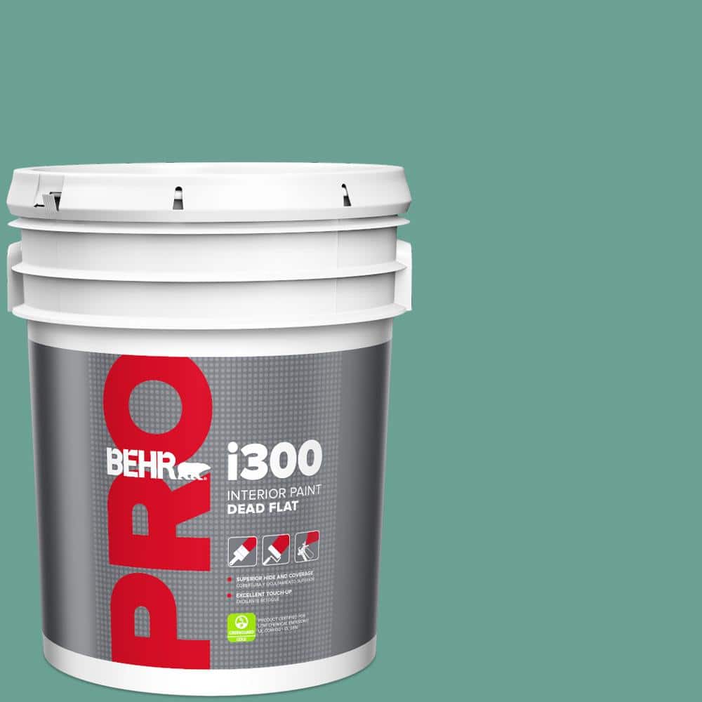 BEHR PRO 5 gal. #T17-15 Jade Dragon Dead Flat Interior Paint