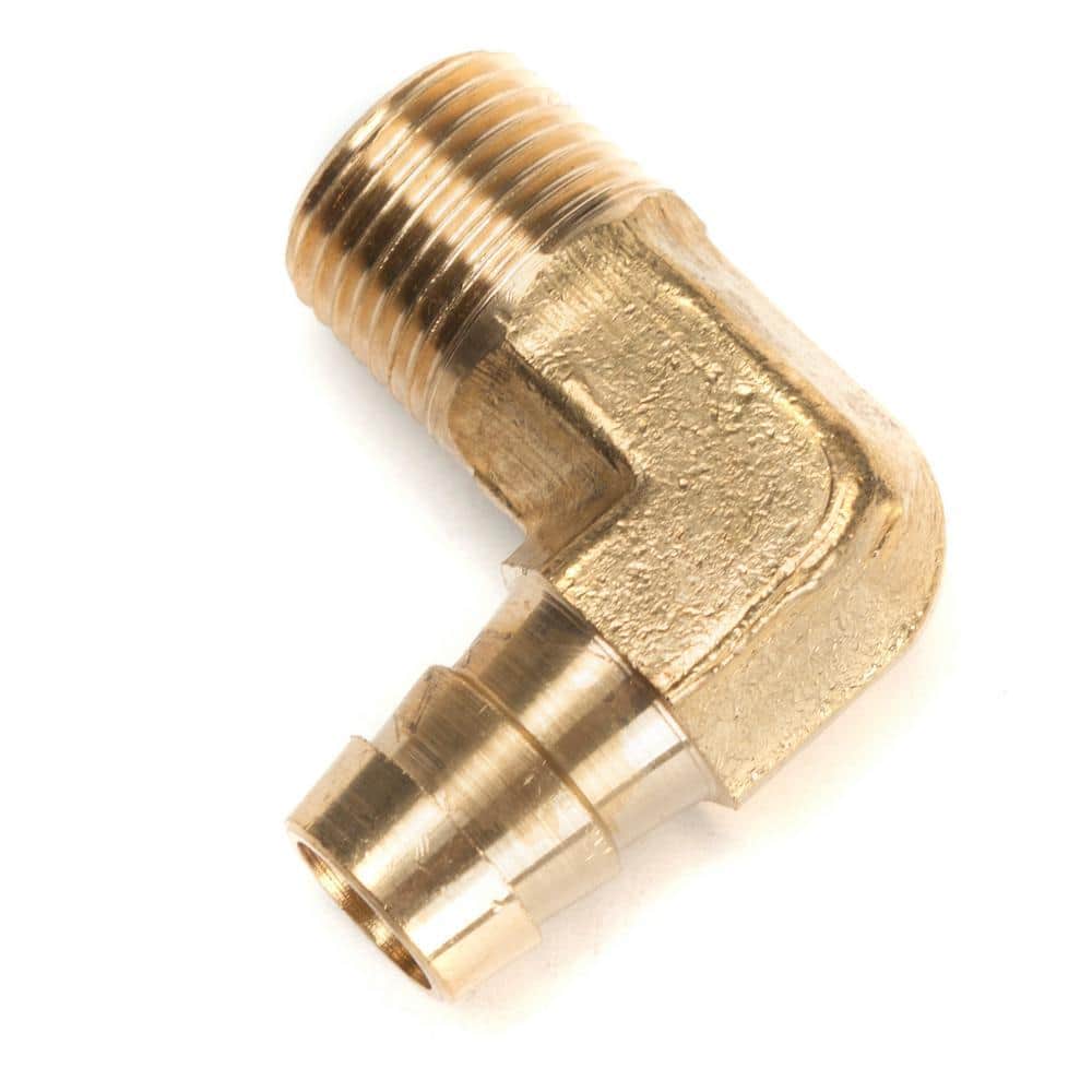 LTWFITTING 1/2 in. x 3/8 in. MIP House Brass 90-Degree Elbow Fitting (5-Pack) (1)