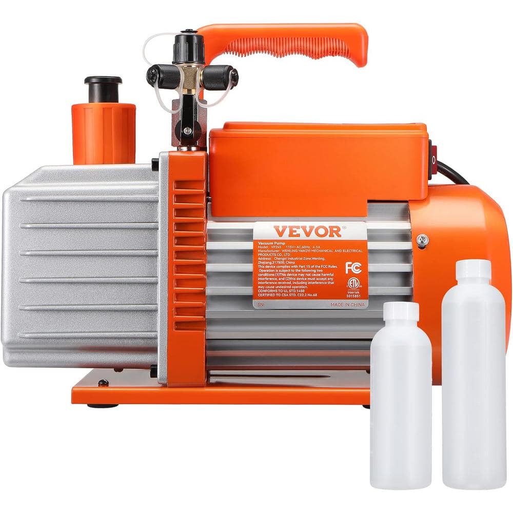Lukvuzo 5 CFM Air Conditioning Vacuum Pump 2 Stage Rotary Vane Vacuum Pump 1/2 HP Air Vacuum Pump Sparkless Motor (3)