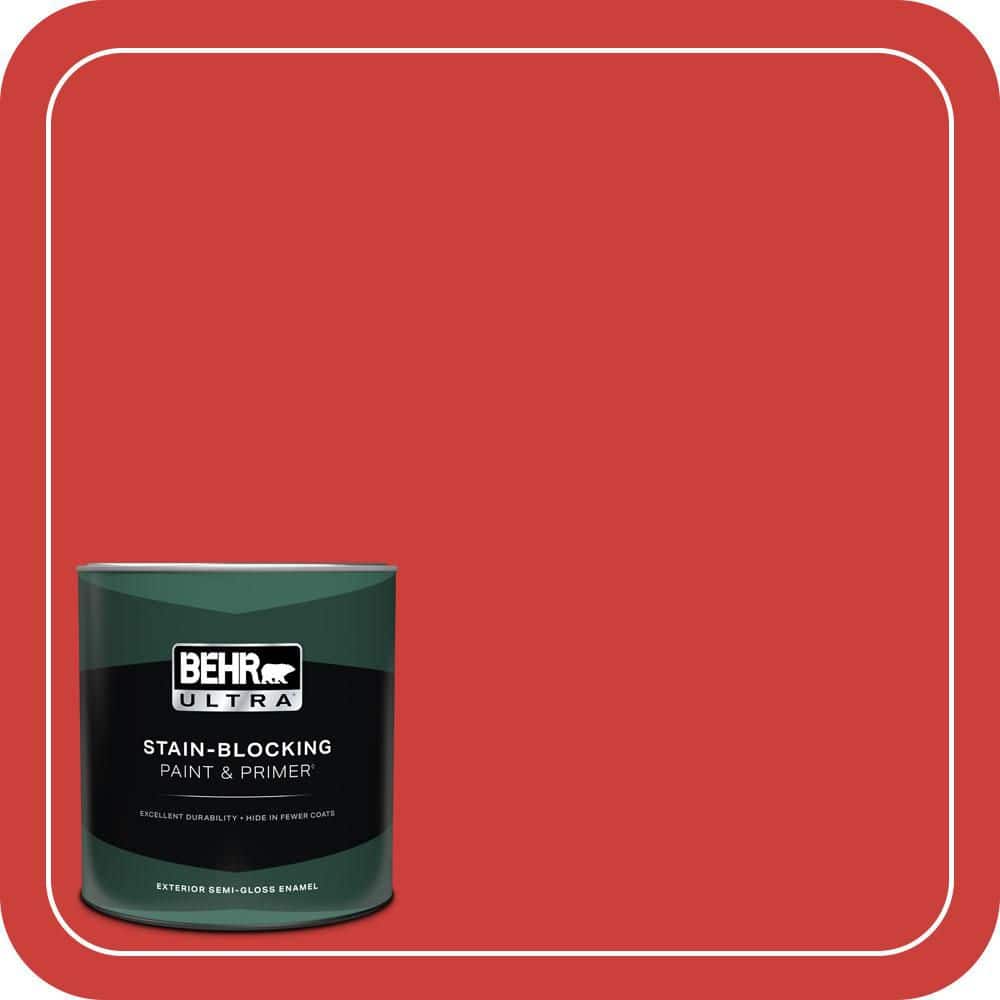 BEHR ULTRA 1 qt. #S-G-180 Grenadine Semi-Gloss Enamel Exterior Paint & Primer